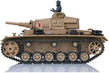 2.4G Henglong Tank 1/16 7.0 Plastic German Panzer Iii H RTR RC Tank Model 3849 Infrared Combat 340° Rotating Turret