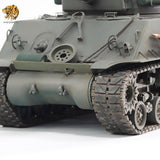 HOOBEN 1/10 M4A3E8 Fury Sherman Brad Pitt Tank with Master Camouflage Weathering+Figure+Zimmerit +Metal barrel and Muzzle RTR 6620