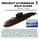 Arkmodel 1/72 Russia Project 877EKM/636 Kilo Class Attack Submarine Plastic Model KIT No.7616K
