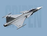 JAS-39 Gripen "Eagle Lion" 80mm Tunnel Model Aircraft Freewing Model