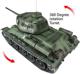 Heng Long Modified Edition 1/16 2.4ghz RC Soviet Union T34 Tank Model 360-Degree Rotating Turret