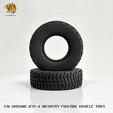 Rubber Tires for All Hooben Wheeled Armored Vehicles 1/16 BTR-4&M1126&HIMARS&OPEL& 1/10 FAUN SLT-56