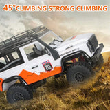1/12 Remote Control Truck Rock Crawler 2.4G 4WD Off-Road High-Speed Vehicle Minitary Truck RTR Toy MN-99(White)
