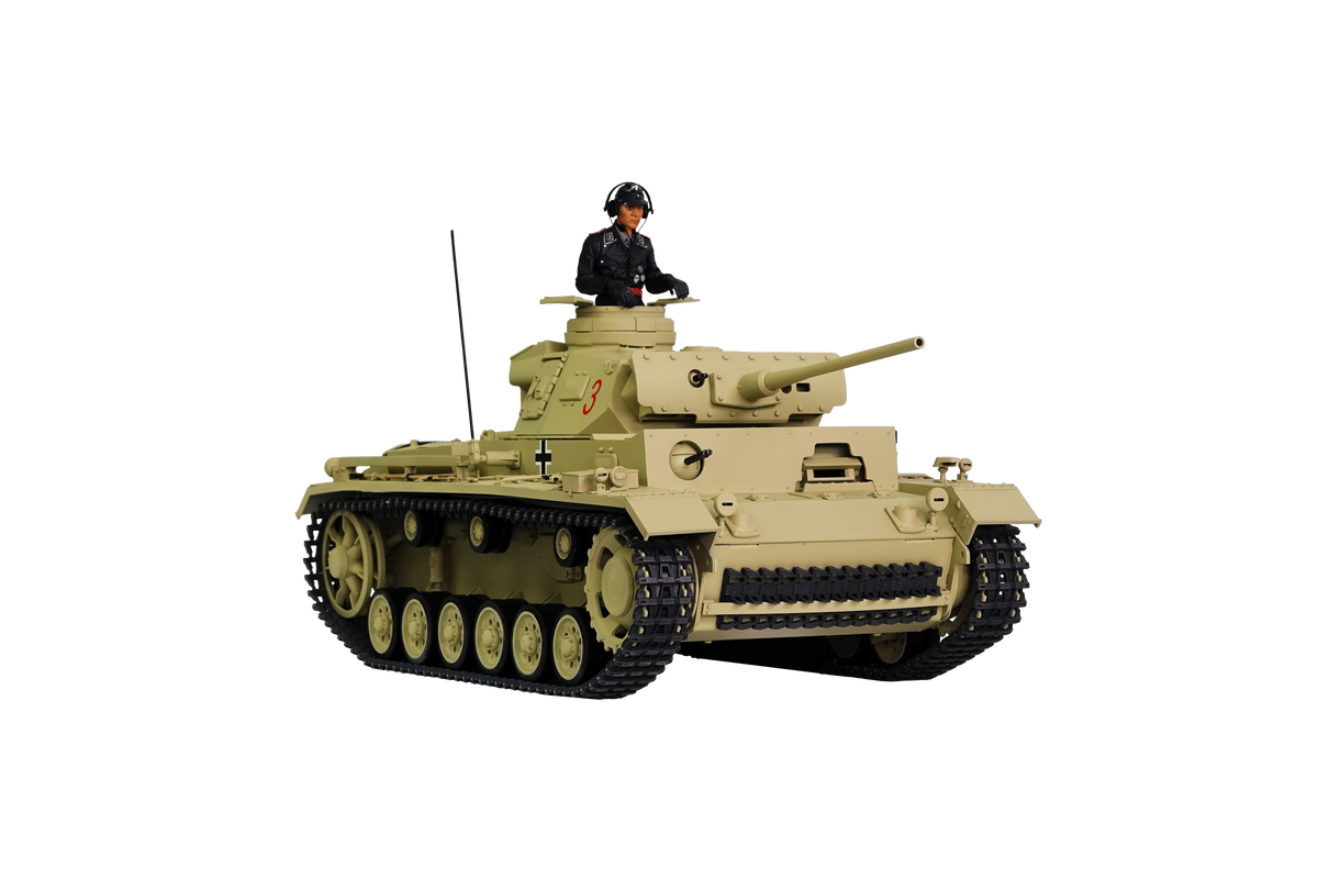 Hooben 1/10 Sd.Kfz.141 Panzer III Ausf. J. RC Tank WWII Medium Tank RT ...