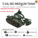 Hooben 1/10 T-34/85 Soviet Medium Tank T34 RTR Brushless Version No.6774