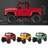 1/12 4WD Crawler 2.4G Climbing Off-road Vehicle Electric RC Car MN90 RTR Green